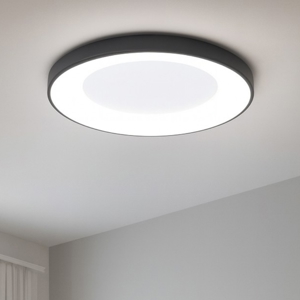 Plafoniera per cucina cerchio 60cm nera 50w 3000k dimmerabile