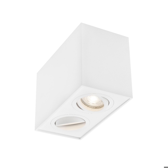 Plafoniera da cucina con 2 faretti led orientabili colore bianco