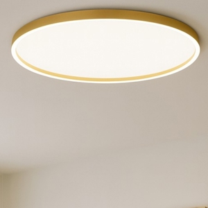 Plafoniera aela oro gea luce led 72w 3000k 4000k rotonda