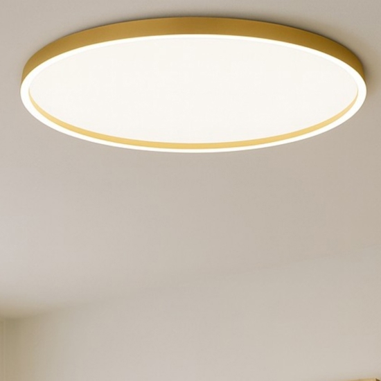 Plafoniera aela oro gea luce led 72w 3000k 4000k rotonda