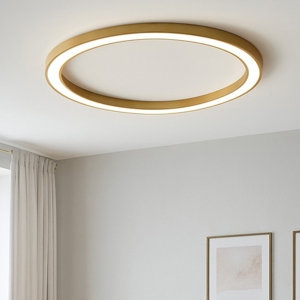 Plafoniera led rotonda oro 80cm 60w 3000k gea luce