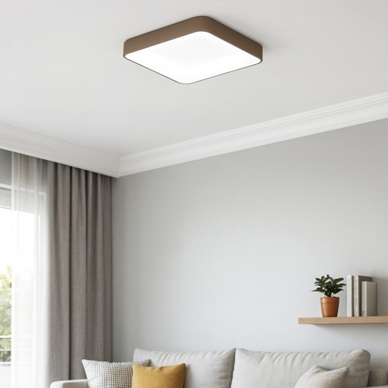 Vivida inner-s plafoniera 60 led 50w 3000k 4000k dimmerabile quadrata sabbia