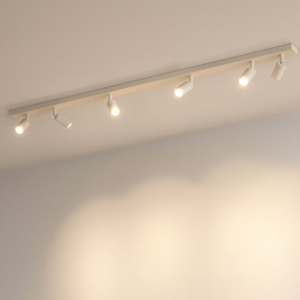 Plafoniera sei luci binario led sabbia toplight