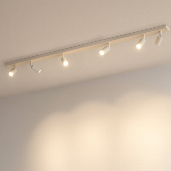 Plafoniera sei luci binario led sabbia toplight