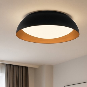 Plafoniera a cupola nero rame per sala da pranzo