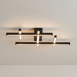 Plafoniera led 42w 3000k dimmerabile design nera