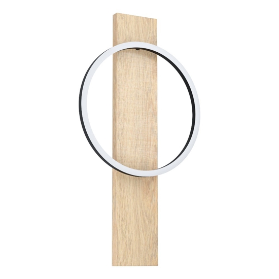 Boyal eglo applique da parete minimal in legno chiaro led 3000k