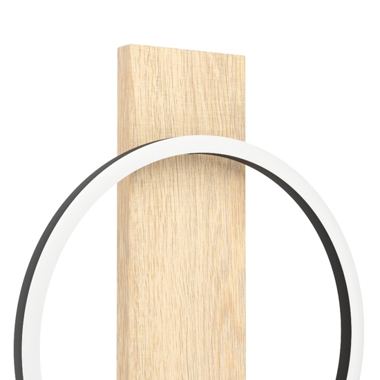 Boyal eglo applique da parete minimal in legno chiaro led 3000k