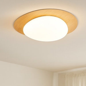 Plafoniera led 21w dimmerabile 3000k colore legno design moderna
