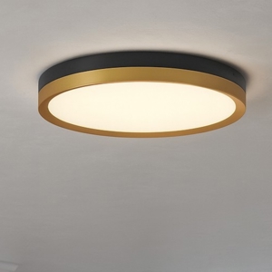 Plafoniera nero oro rotonda 40cm led 31w 3000k