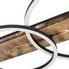 Boyal eglo plafoniera di legno moderna nero marrone led 24w 3000k