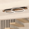 Boyal eglo plafoniera di legno moderna nero marrone led 24w 3000k