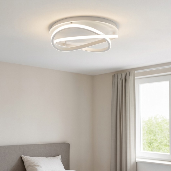Gea luce atia plafoniera moderna led 40w 3000k bianca per salotto