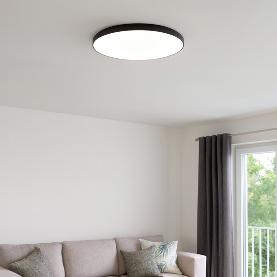 Plafoniera krizia px nera moderna led 80w 3000k gea luce