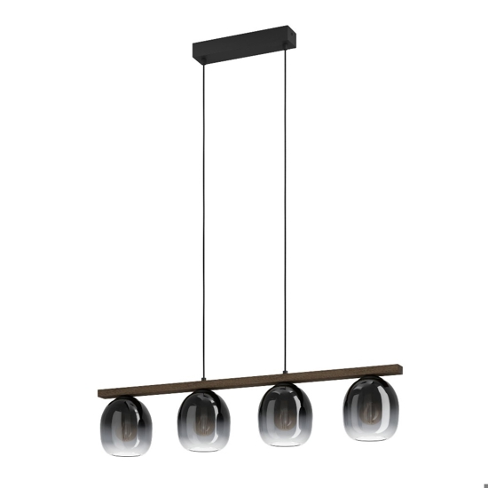Filago eglo lampadario per cucina con portalampada in vetro 4 luci