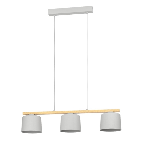 Mariel eglo lampadario da cucina moderna colore grigio 3 luci