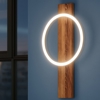 Boyal eglo applique in legno da parete stile nordico led 12w 3000k