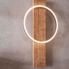 Boyal eglo applique in legno da parete stile nordico led 12w 3000k