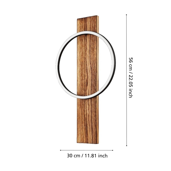 Boyal eglo applique da parete stile nordico led 3000k