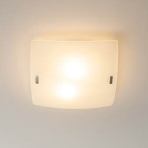 Celine pl2 plafoniera quadrata moderna vetro bianco ideal lux