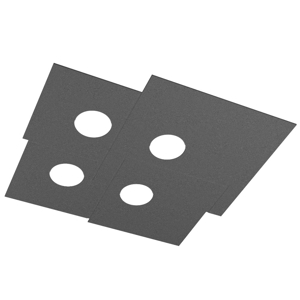 Plafoniera per cucina plate top light antracite moderna