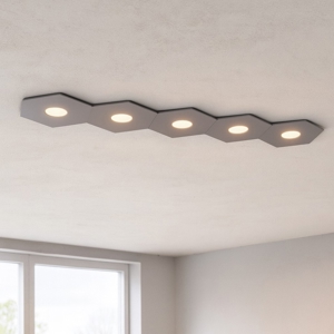 Top light hexagon plafoniera antracite esagonale moderna