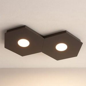 Hexagon toplight plafoniera marrone esagonale moderna