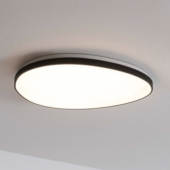 Ideal lux gemini pl d081 plafoniera moderna led nera led 41w 3000k