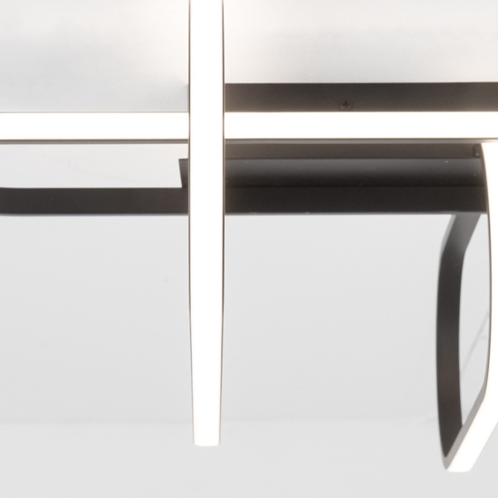 Plafoniera led 3000k 38w nera design moderna per cucina