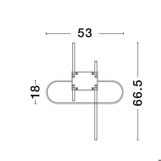 Plafoniera led 3000k 38w nera design moderna per cucina