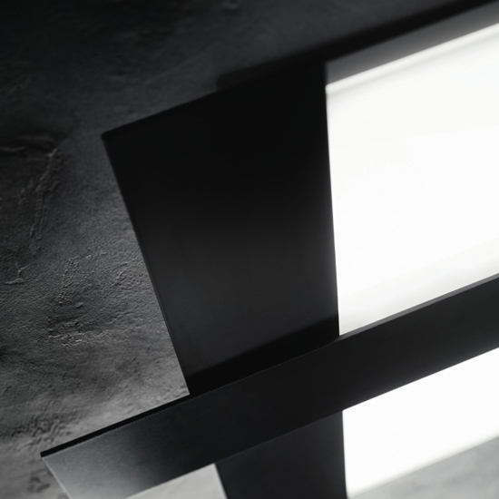 Gea luce doha plafoniera led 30w 3000k nbianco nera 