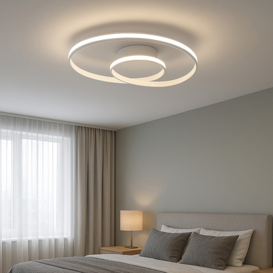 Vivida circuit plafoniera led 3000k 4000k dimmerabile design moderno bianca