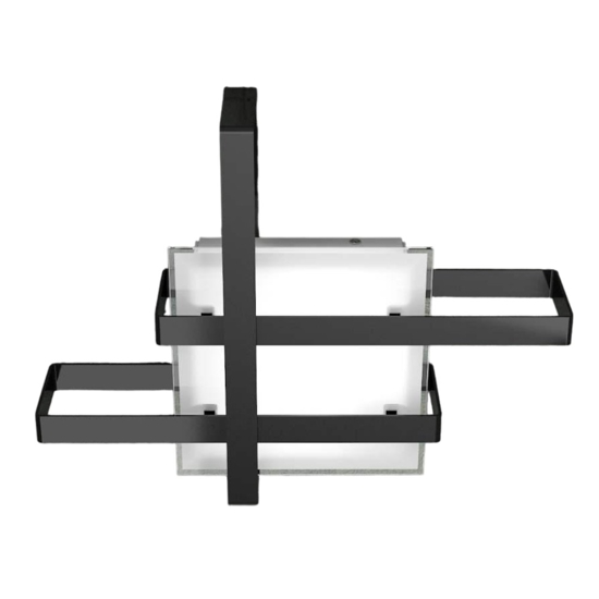 Plafoniera design moderna small nero top light cross retangolare