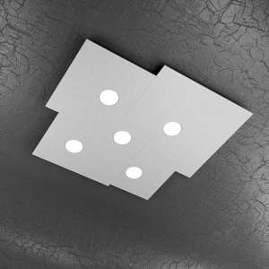 Plafoniera per cucina moderna grigio toplight plate