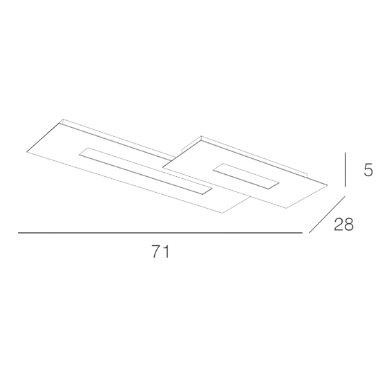 Plafoniera led bianca wally toplight design moderno