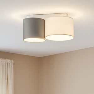 Top light wally plafoniera moderna bianco e nero rettangolare