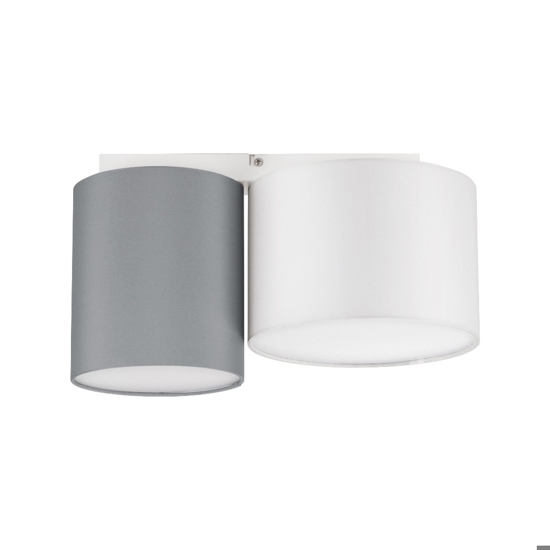 Top light wally plafoniera moderna bianco e nero rettangolare