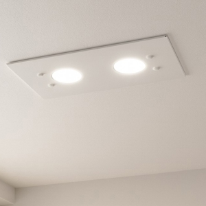 Plafoniera bianco lucido rettangolare top light path
