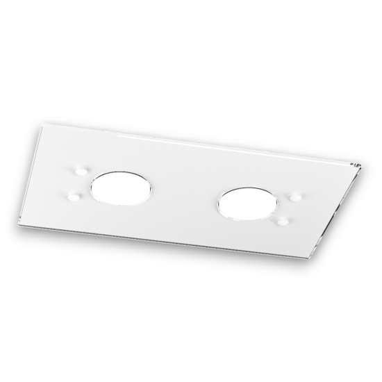 Plafoniera bianco lucido rettangolare top light path