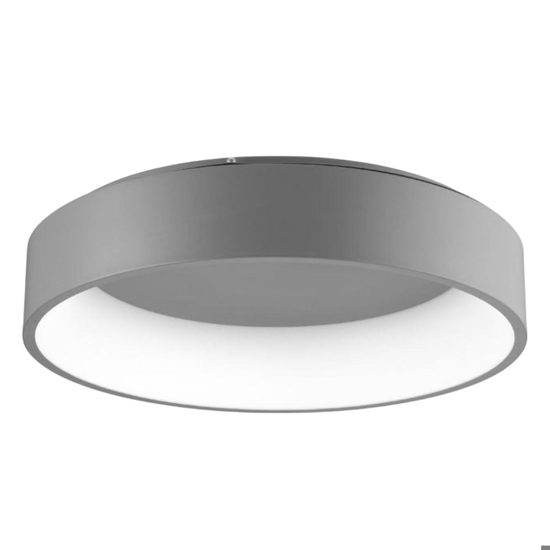 Plafoniera led 42w 3000k moderna cerchio grigio