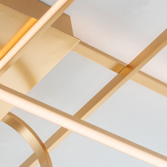 Plafoniera oro design per soggiorno moderno led 3000k dimmerabile