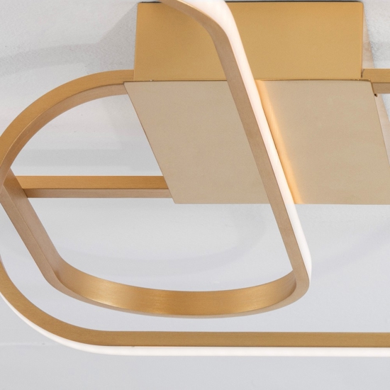 Plafoniera oro design per soggiorno moderno led 3000k dimmerabile