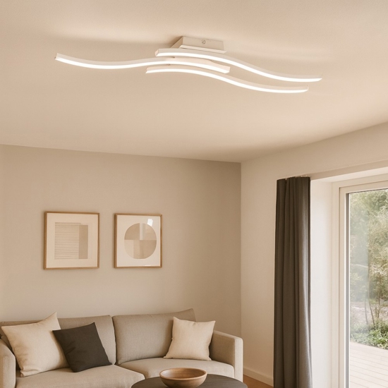 Plafoniera led bianco moderno 15w 4000k design