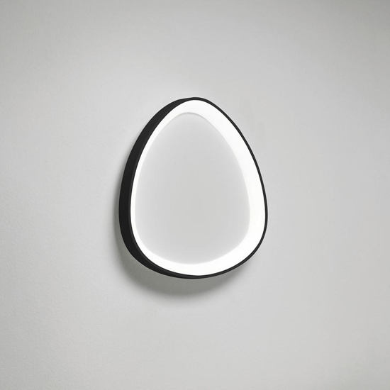Vivida lifering plafoniera led nera 38w dimmerabile 3000k 4000k