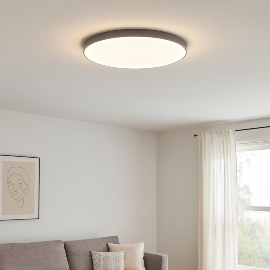 Plafoniera led 80w 3000k 4000k bronzo ovale vivida lifering