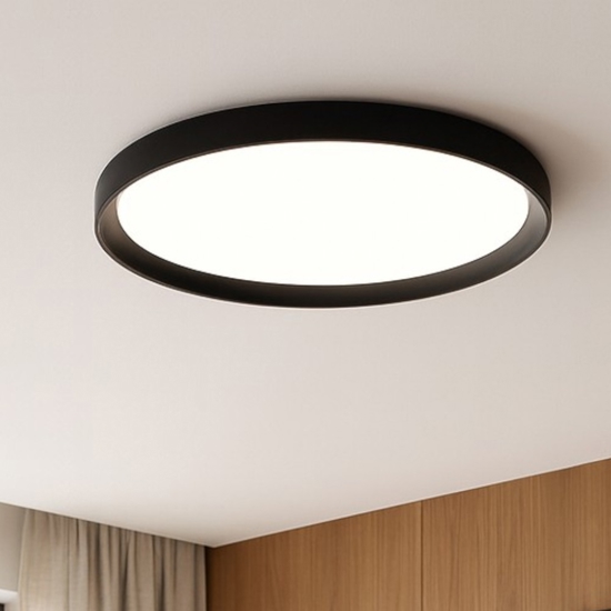 Plafoniera rotonda nera da cucina led 36w 3000k 4000k vivida atena