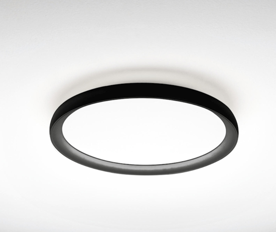 Plafoniera rotonda nera da cucina led 36w 3000k 4000k vivida atena