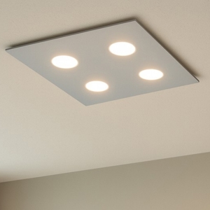 Plafoniera quadrata grigio moderna per cucina top light