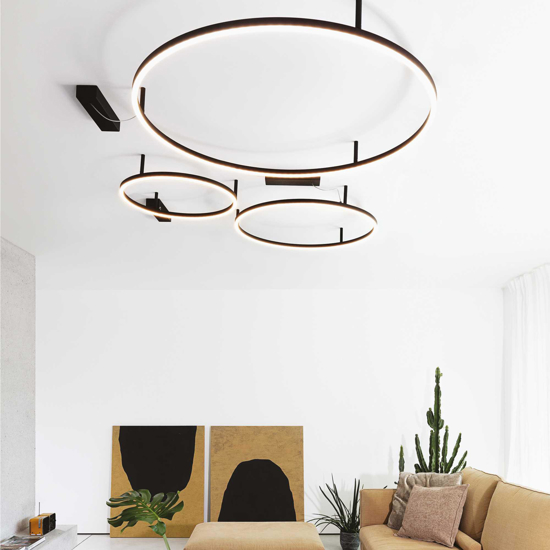 Oracle slim pl d070 round ideal lux plafoniera led 38w 3000k bianca