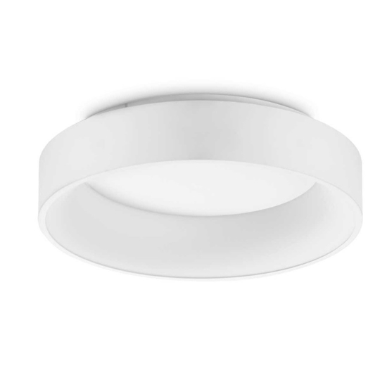 Ideal lux ziggy pl d045 plafoniera led 30w 3000k anello bianco moderna